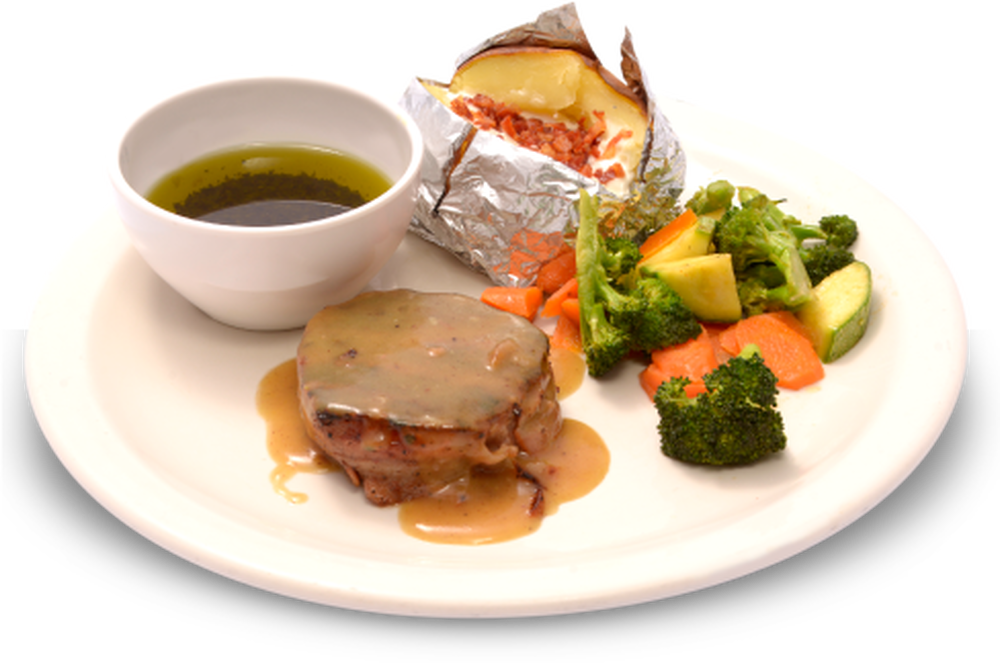 Tournedos de boeuf sauce au poivre.